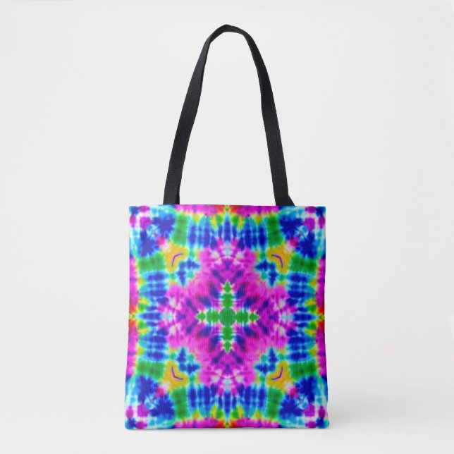 Square Tie Dye Tote bag Tygkasse (Framsida)