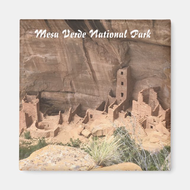 Square Torn House - Mesa Verde National Park Magnet (Framsidan)