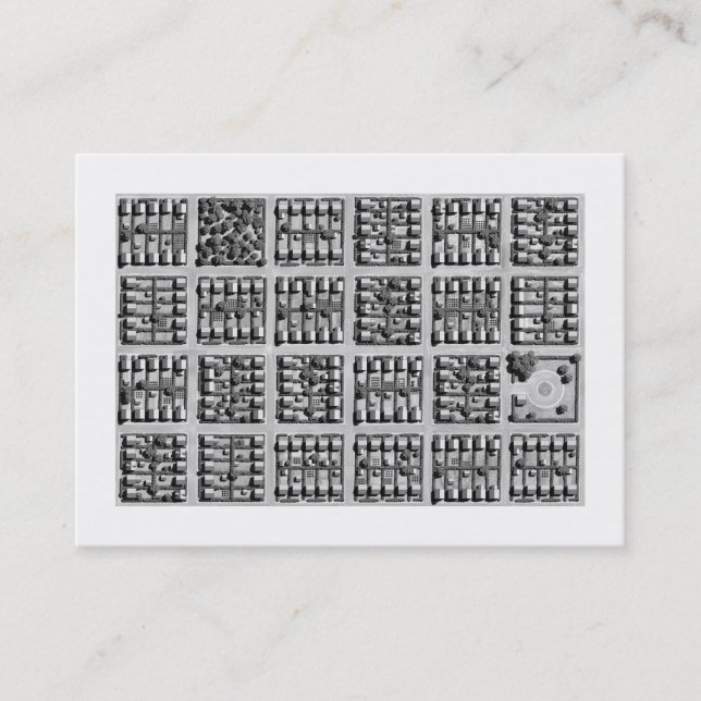Square Town, Mini Artwork Visitkort (Framsida)