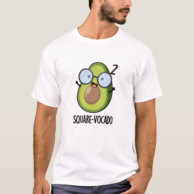 Square-vocado Funny Avocado Pun T Shirt (Framsida)