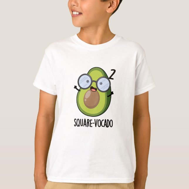 Square-vocado Funny Avocado Pun T Shirt (Framsida)