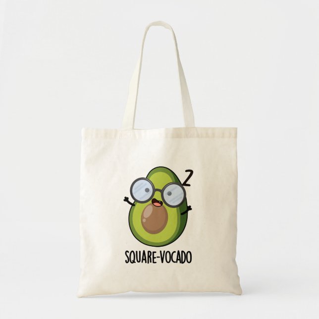 Square-vocado Funny Avocado Pun Tygkasse (Framsidan)