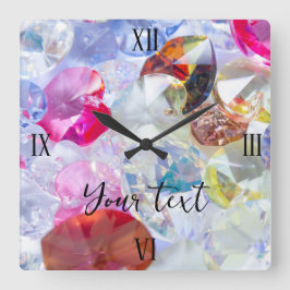 Square Wall Clock Färg Board Fyrkantig Klocka