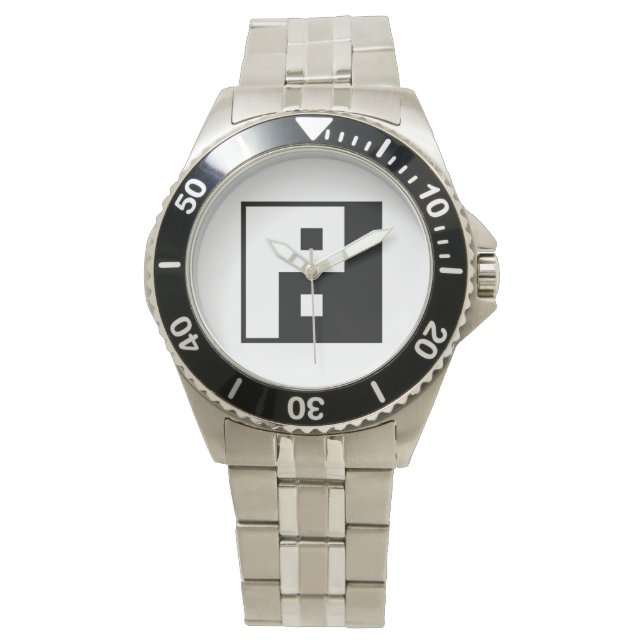 Square Yin Yang Armbandsur (Framsida)