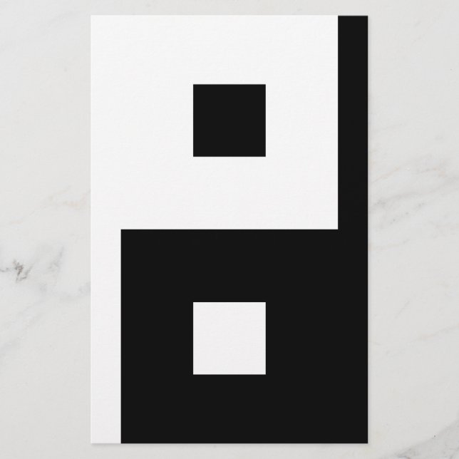 Square Yin Yang Brevpapper (Framsida)