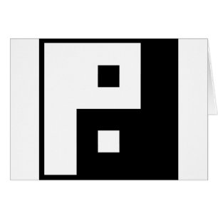 Square Yin Yang Card Hälsningskort