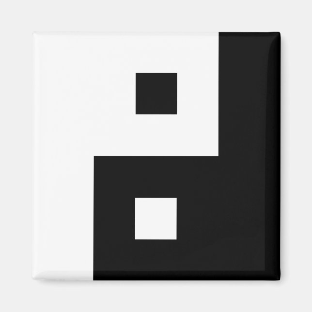 Square Yin Yang Magnet (Framsidan)
