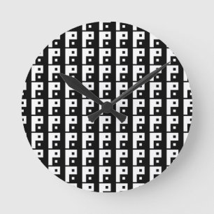 Square Yin Yang Rund Klocka