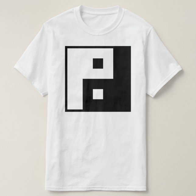 Square Yin Yang Tee Shirt (Design framsida)