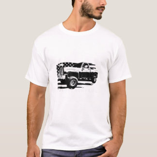 Squarebody Lastbil American Flagga Square Body T Shirt