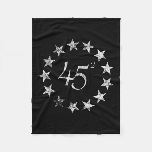 Squared Trump Betsy Ross Flagga 2020 2024 Second T Fleecefilt (Framsidan)