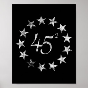 Squared Trump Betsy Ross Flagga 2020 2024 Second T Poster