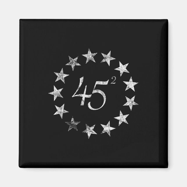 Squared Trump Betsy Ross Flagga 2020, andra termen Magnet (Framsidan)