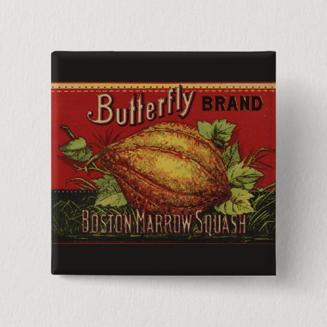 Squash Antique Vegetable Label Can Knapp (Framsida)