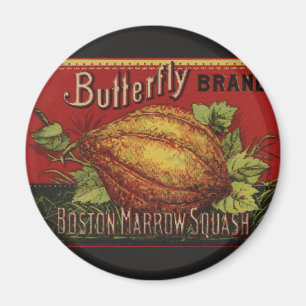 Squash Antique Vegetable Label Can Magnet