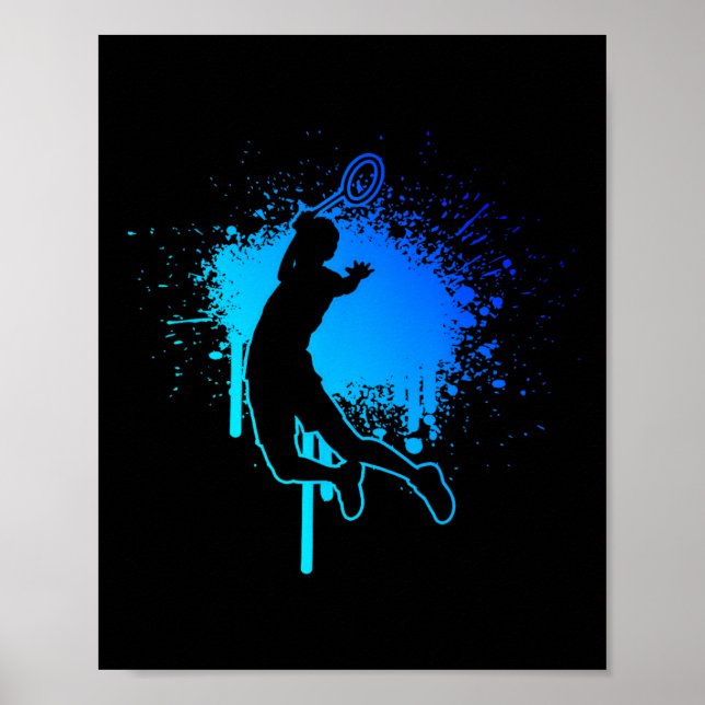 Squash Badminton Badminton Player Shuttle Poster (Framsidan)