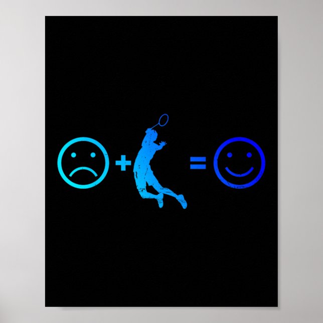 Squash Badminton Spelare Kvinnor Män Shuttle  Poster (Framsidan)