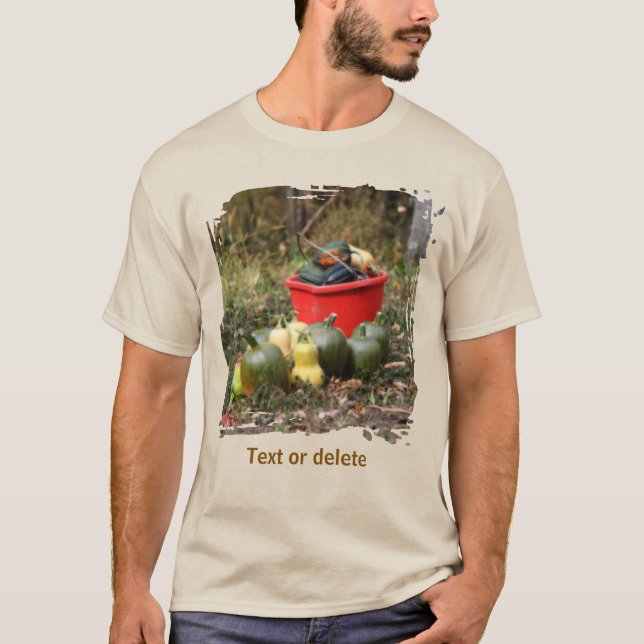 Squash Country Garden Harvest Personalized T Shirt (Framsida)