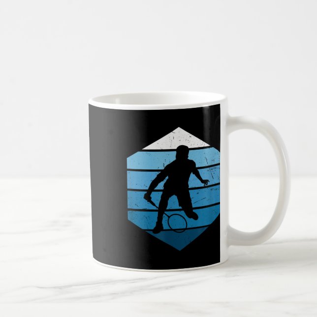Squash Damer Herrar Badminton Spelare Shuttle Kaffemugg (Höger)
