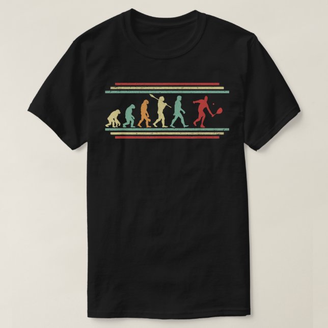 Squash Evolution Squash Player med hakparentes och T Shirt (Design framsida)