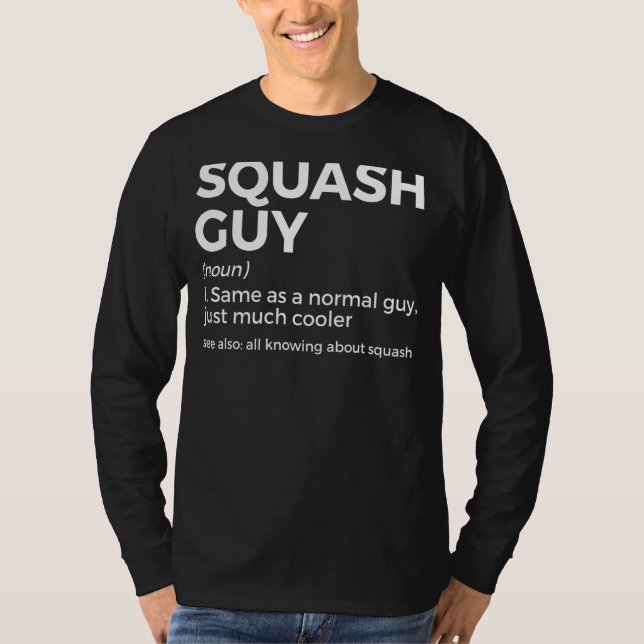 Squash Guy Definition Squash Player T Shirt (Framsida)