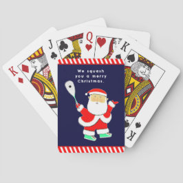 Squash Player Christmas Casinokort