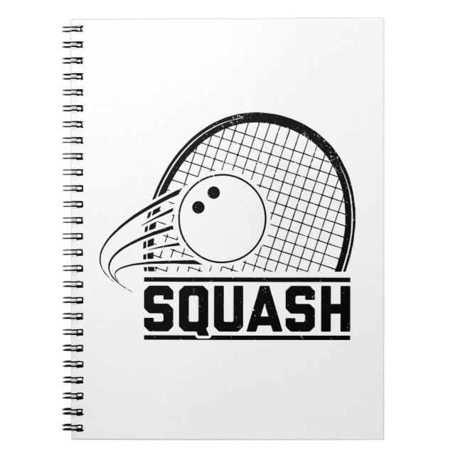 Squash Player | Idea-presentatör för träningskorge Anteckningsbok (Framsidan)
