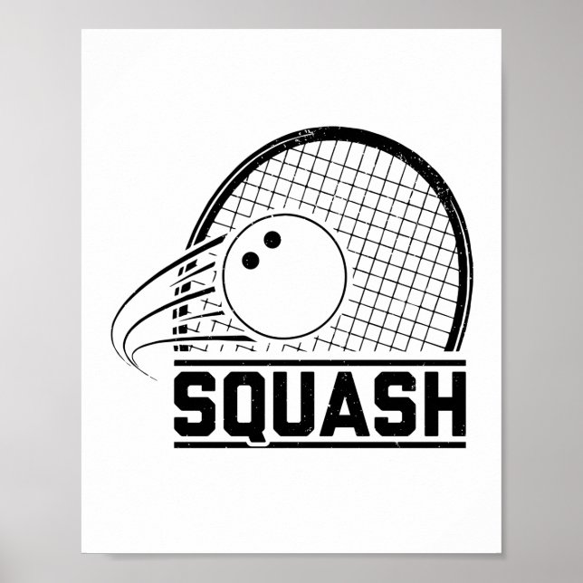 Squash Player | Idea-presentatör för träningskorge Poster (Framsidan)