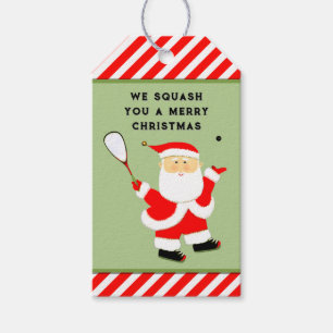 Squash Player-jul Presentetikett
