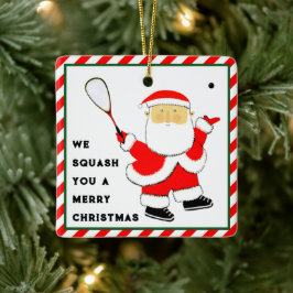 Squash Player-jultomte Julgransprydnad Keramik