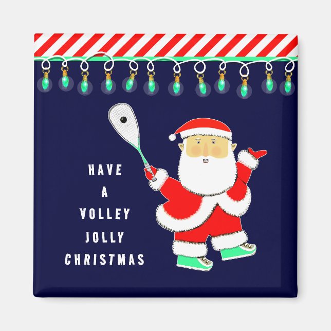Squash Player Sports Stocking Stuffer Magnet (Framsidan)