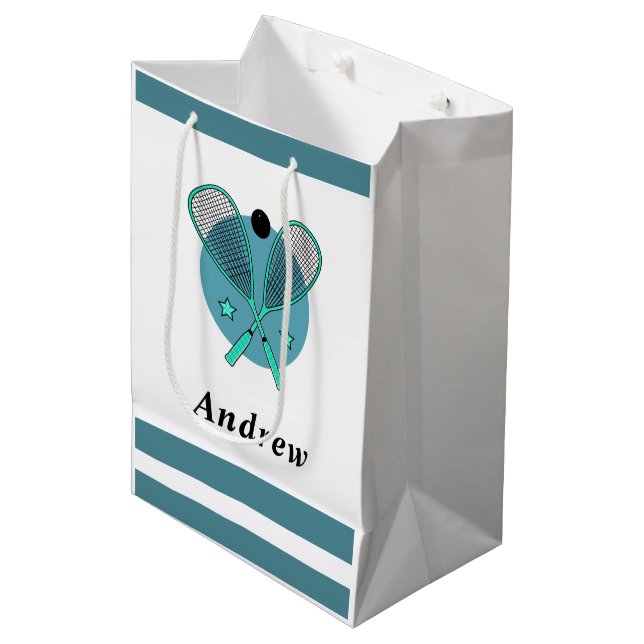 Squash Racquetball Rackets Player Coach Kids Namn (Framsidan Vinklad)