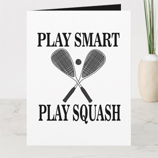 Squash Sport Spelare Födelsedag Kort (Framsida)