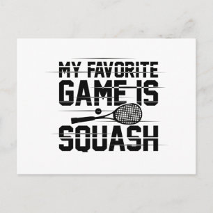 Squash Sport Squashspelare Squasher Presentidé Vykort