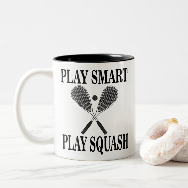 Squash Sportsspelare Två-Tonad Mugg (Med munk)