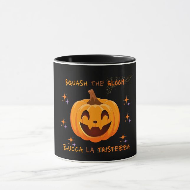 Squash the Gloom Halloween Mugg-Zucca la Tristezza Mugg (Center)