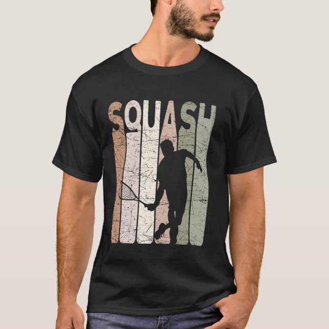 Squash Vintage Squashspelare Retro Squashälskare T Shirt (Framsida)
