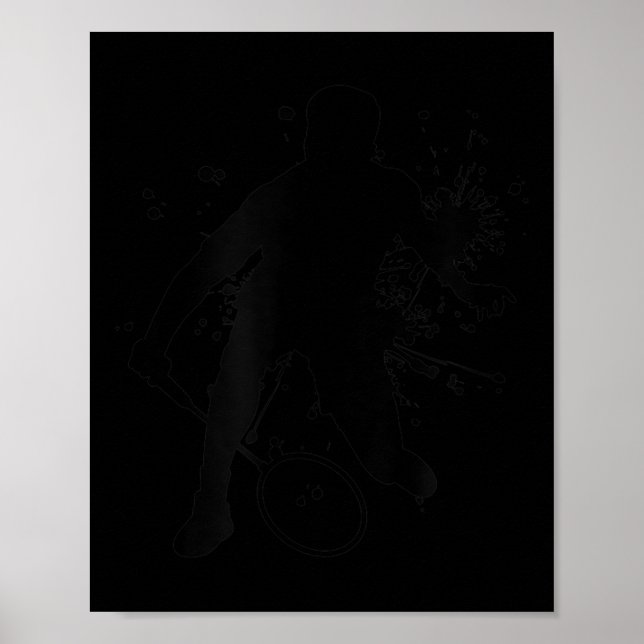 Squash Womens Badminton Player För manar Poster (Framsidan)