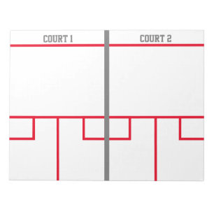 Squashbana anteckningsblock för coach instruktions