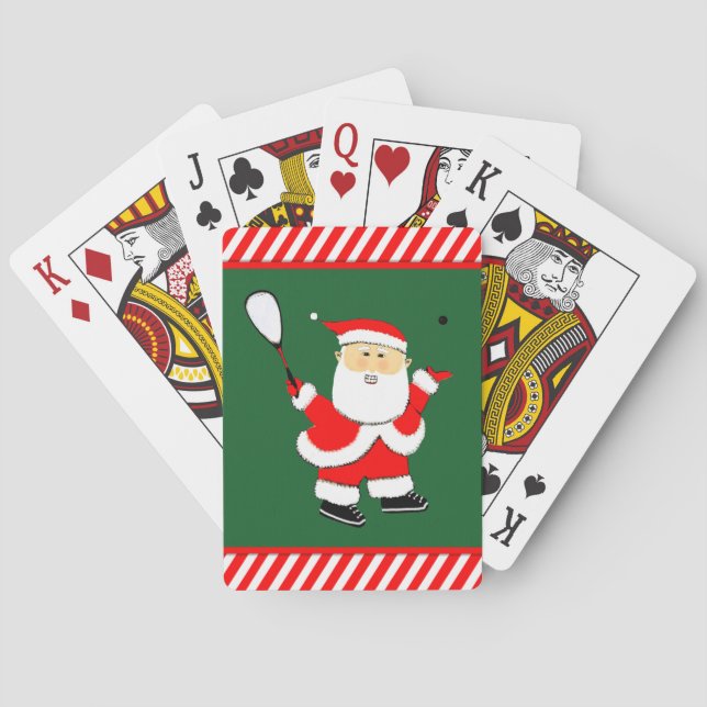 Squashspelare jul casinokort (Baksidan)