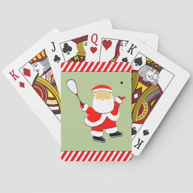 Squashspelare jul casinokort (Baksidan)