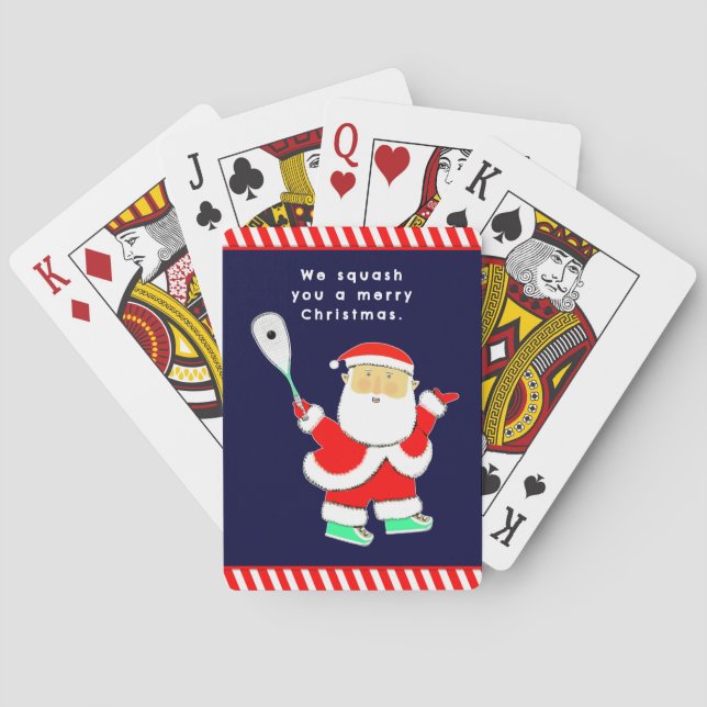 Squashspelare jul casinokort (Baksidan)