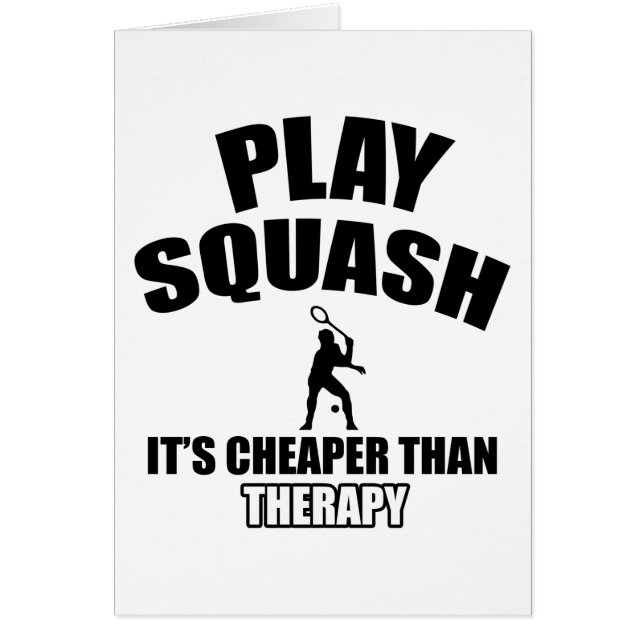 Squashspelaredesigner Hälsningskort (Framsidan)