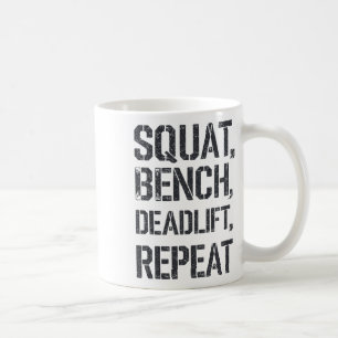 Squat Bench Deadlift Repeat Gym Tee Weightlift Kaffemugg