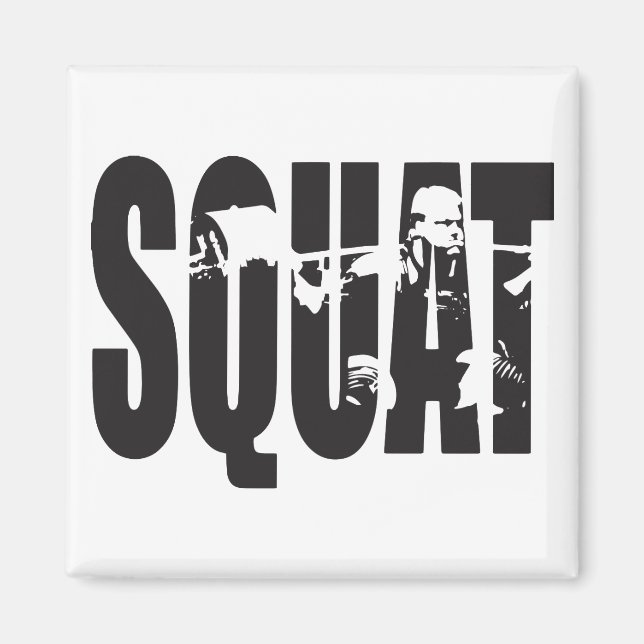 Squat - Gym Motivation Magnet (Framsidan)