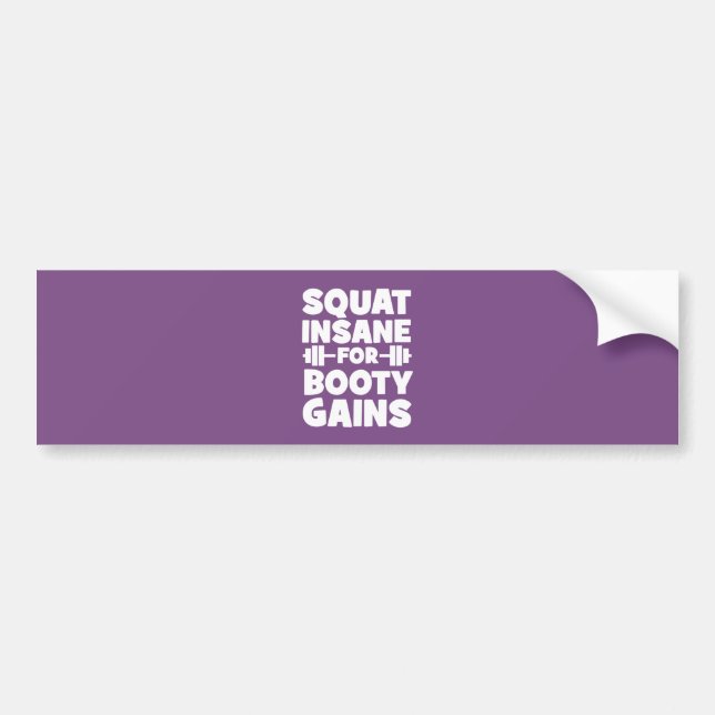 Squat Inš for Booty Gains - Women's Funny Gym Bildekal (Framsidan)