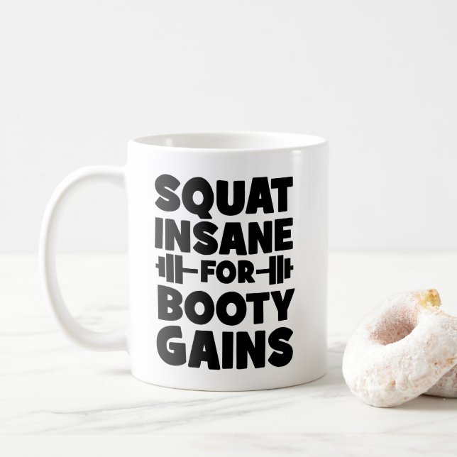 Squat Inš for Booty Gains - Women's Funny Gym Kaffemugg (Med munk)