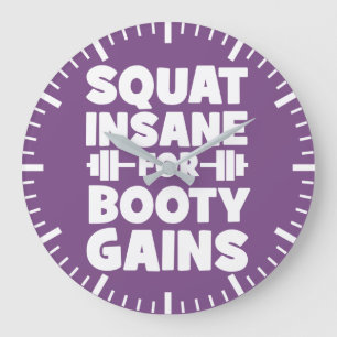 Squat Inš for Booty Gains - Women's Funny Gym Stor Klocka