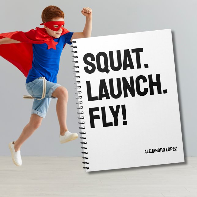 SQUAT. LÄTTA. FLY! Fet minimalistisk Personlig Anteckningsbok (Skapare uppladdad)