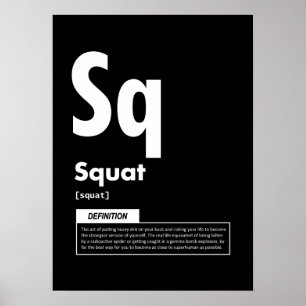 Squat - Periodic Bord - Funny Gym Meme Poster